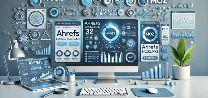 Side-by-side comparison of Ahrefs and Moz interfaces for SEO analysis