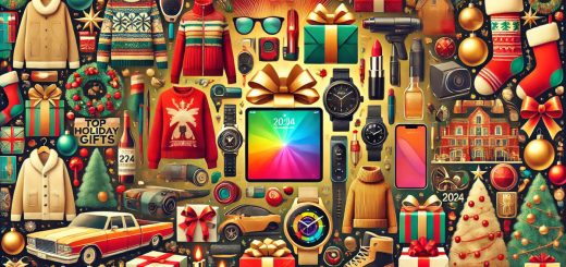 A collage of trending holiday gifts from Google's Holiday 100 list for 2024.